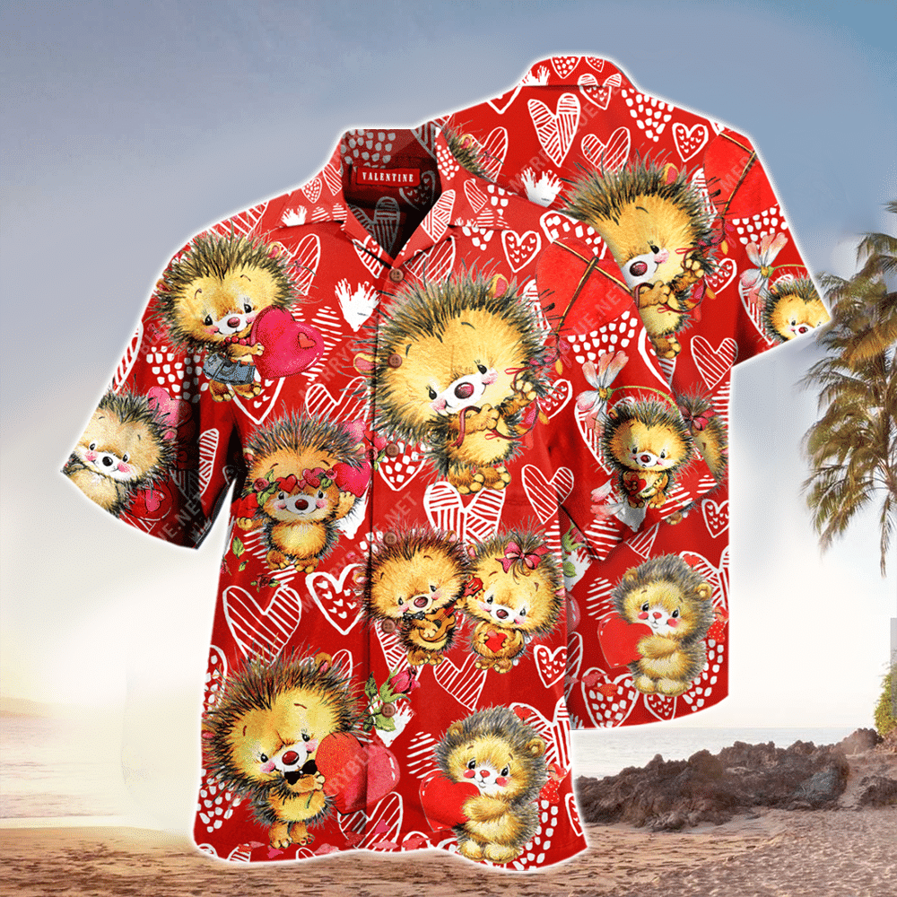 Hedgehog Hawaiian Shirt For Men Hedgehog Lover Gifts Shirt for Men and Women