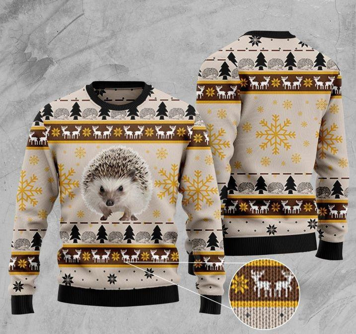 Hedgehog pattern Ugly Christmas Sweater