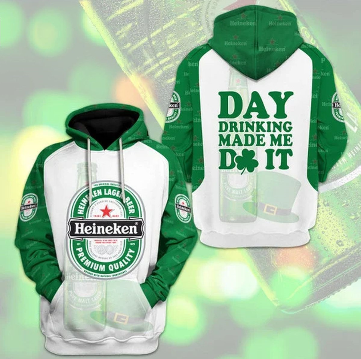 Heineken Beer Day Drinking Premium Hoodie for Men and Women