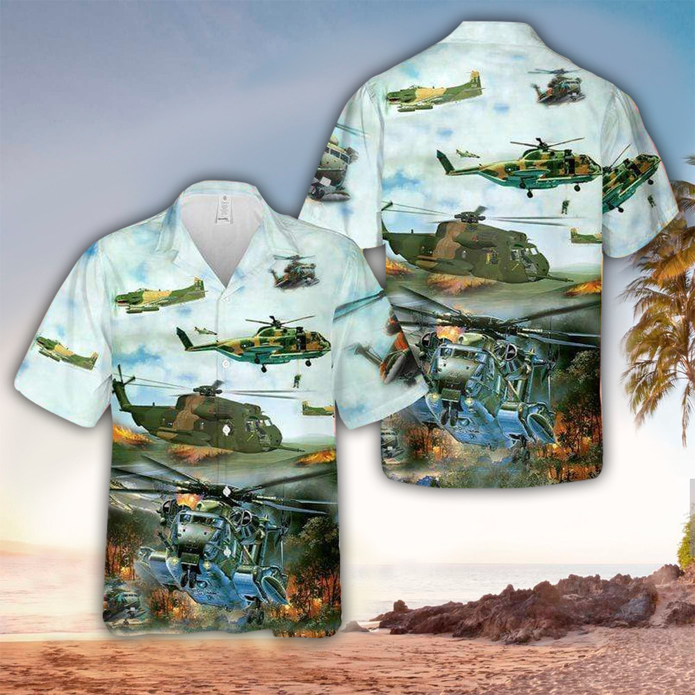 Helicopter Hawaiian Shirt Helicopter Button Up Shirt For Men and Women