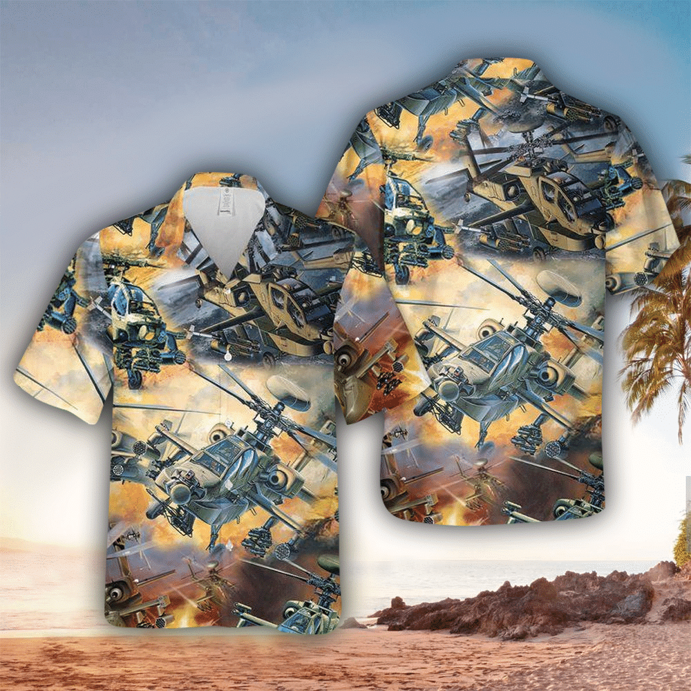 Helicopter Hawaiian Shirt Perfect Helicopter Clothing Shirt For Men and Women