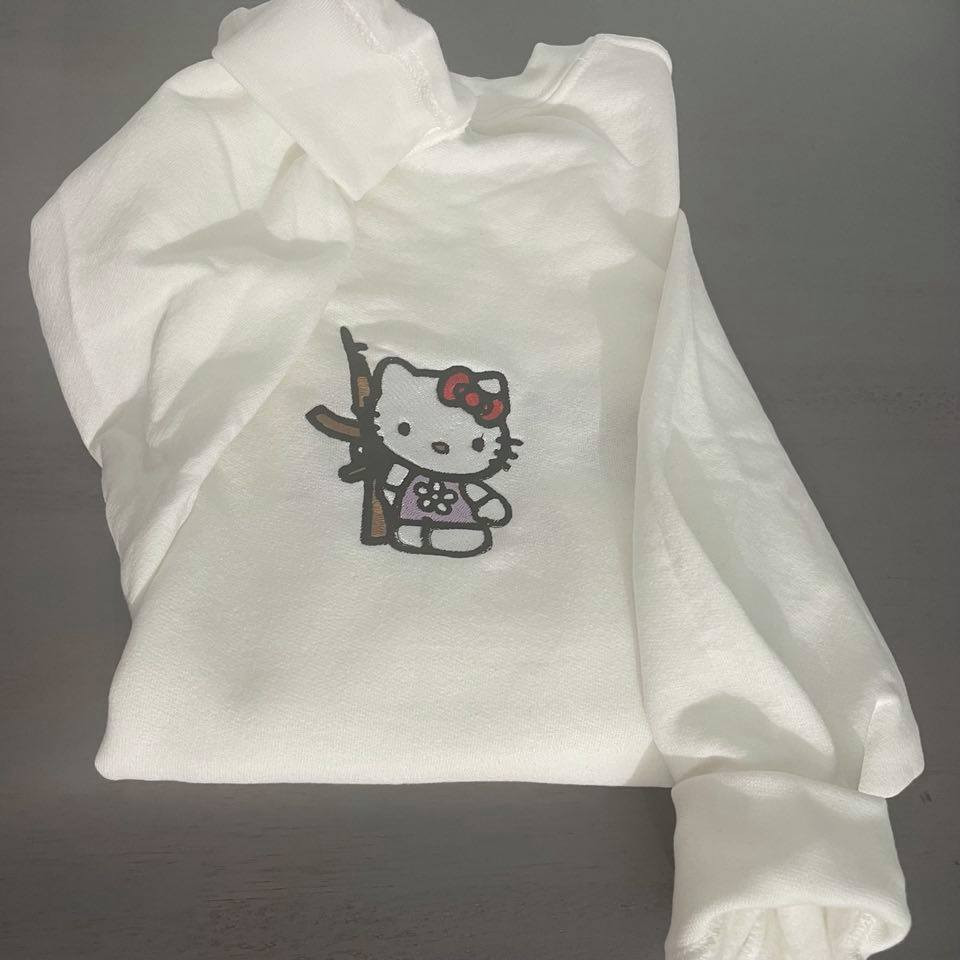 Hello Kitty Embroidered Sweatshirt