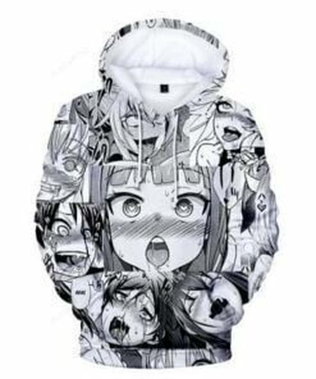 Hentai Face Kawaii 3d All Over Print Hoodie