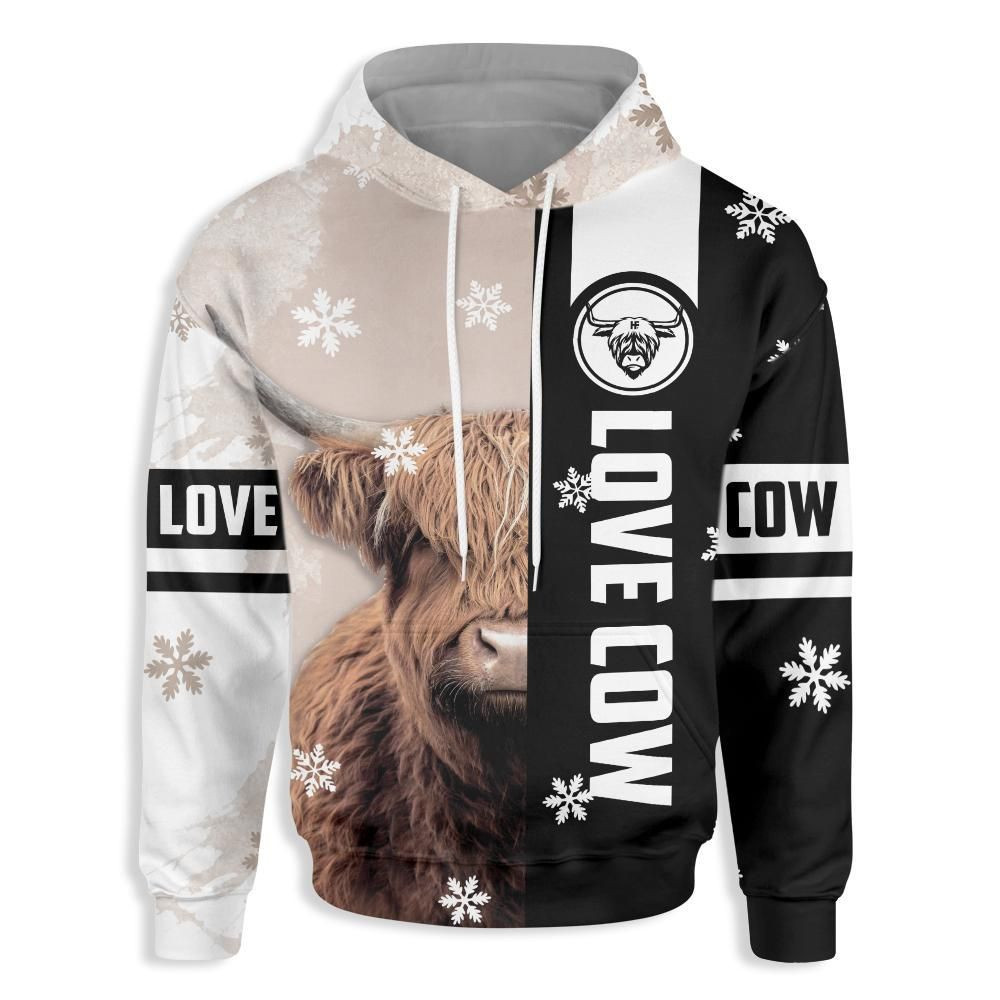 Highland Cow 3D All Over Print Hoodie