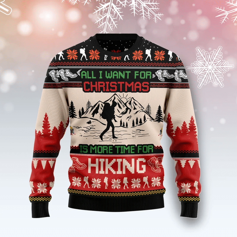 Hiking Ugly Christmas Sweater Ugly Sweater For Men Women