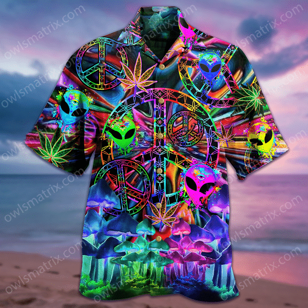 Hippie Alien Peace Life Color Limited - Hawaiian Shirt 20 - Hawaiian Shirt For Men