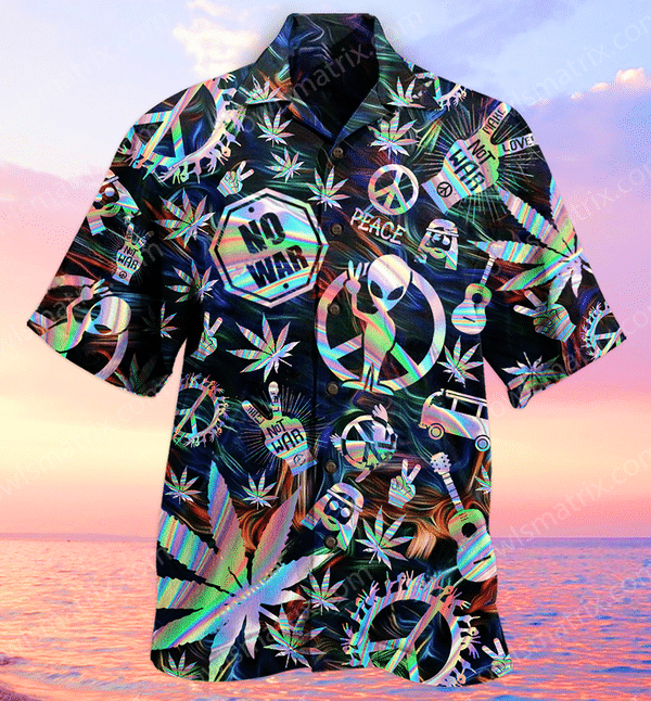 Hippie Alien Peace Life Color Limited - Hawaiian Shirt 33 Hawaiian Shirt For Men