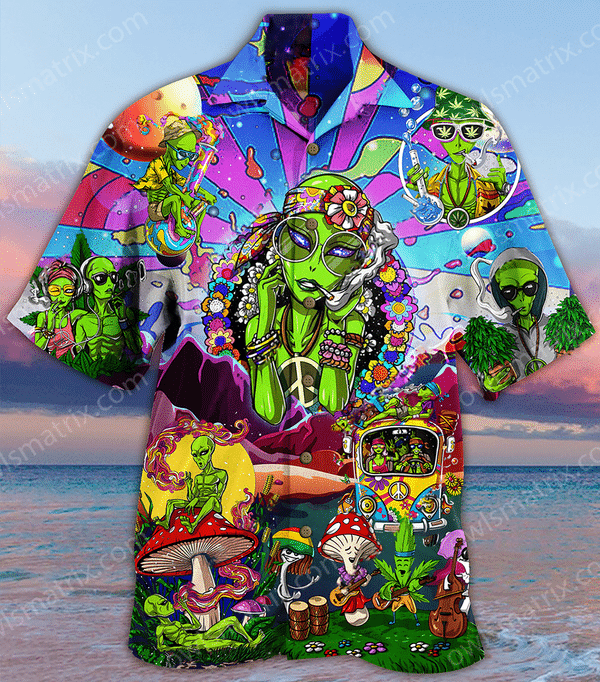 Hippie Alien Peace Life Color Limited - Hawaiian Shirt 6 Hawaiian Shirt For Men