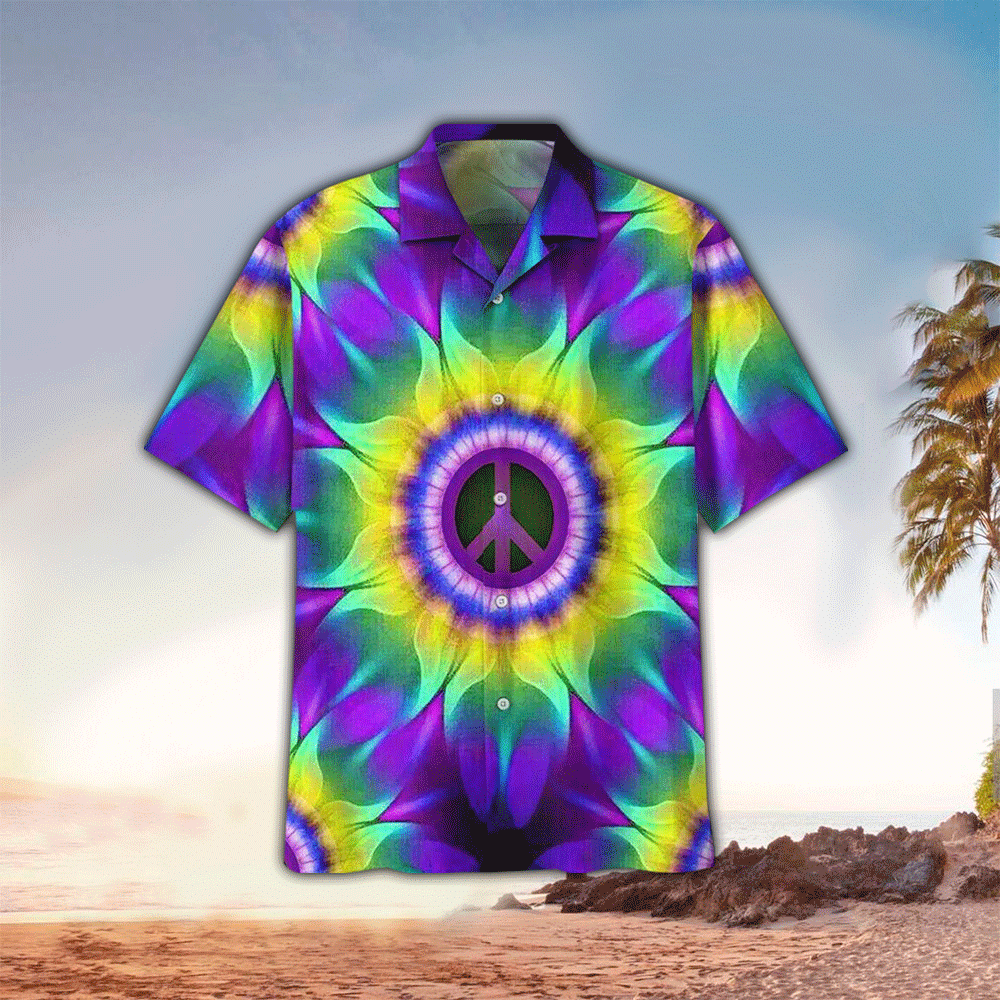 Hippie Beach Hawaiian Shirt for Men and Women