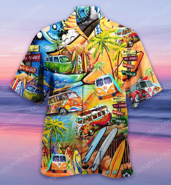 Hippie Bus Peace Life Color Limited - Hawaiian Shirt 38 Hawaiian Shirt For Men