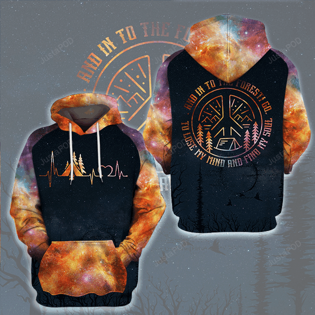 Hippie Camping And Into The Forest I Go To Lose My Mind And Find My Soul 3d All Over Print Hoodie
