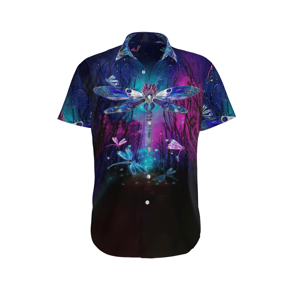 Hippie Dragonfly Aloha Hawaiian Shirt Colorful Short Sleeve Summer Beach Casual Shirt For Men And Women