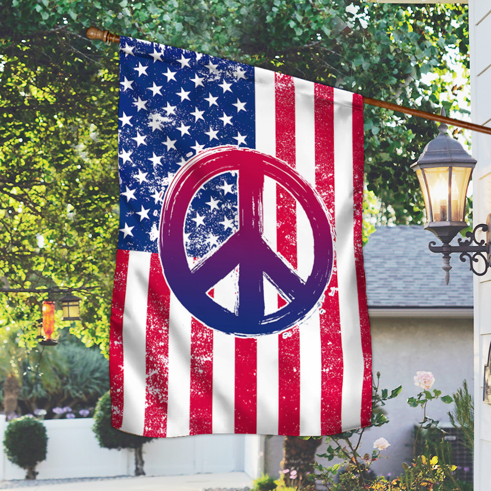 Hippie Flag Hippie Peace Sign American Flag Hippie Soul Flag Bohemian Flag