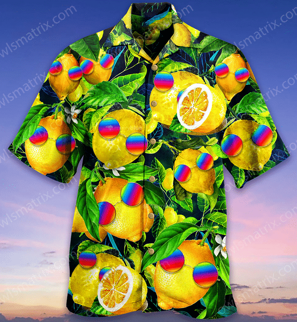 Hippie Fruit Lemon Peace Life Color Limited - Hawaiian Shirt 32 Hawaiian Shirt For Men