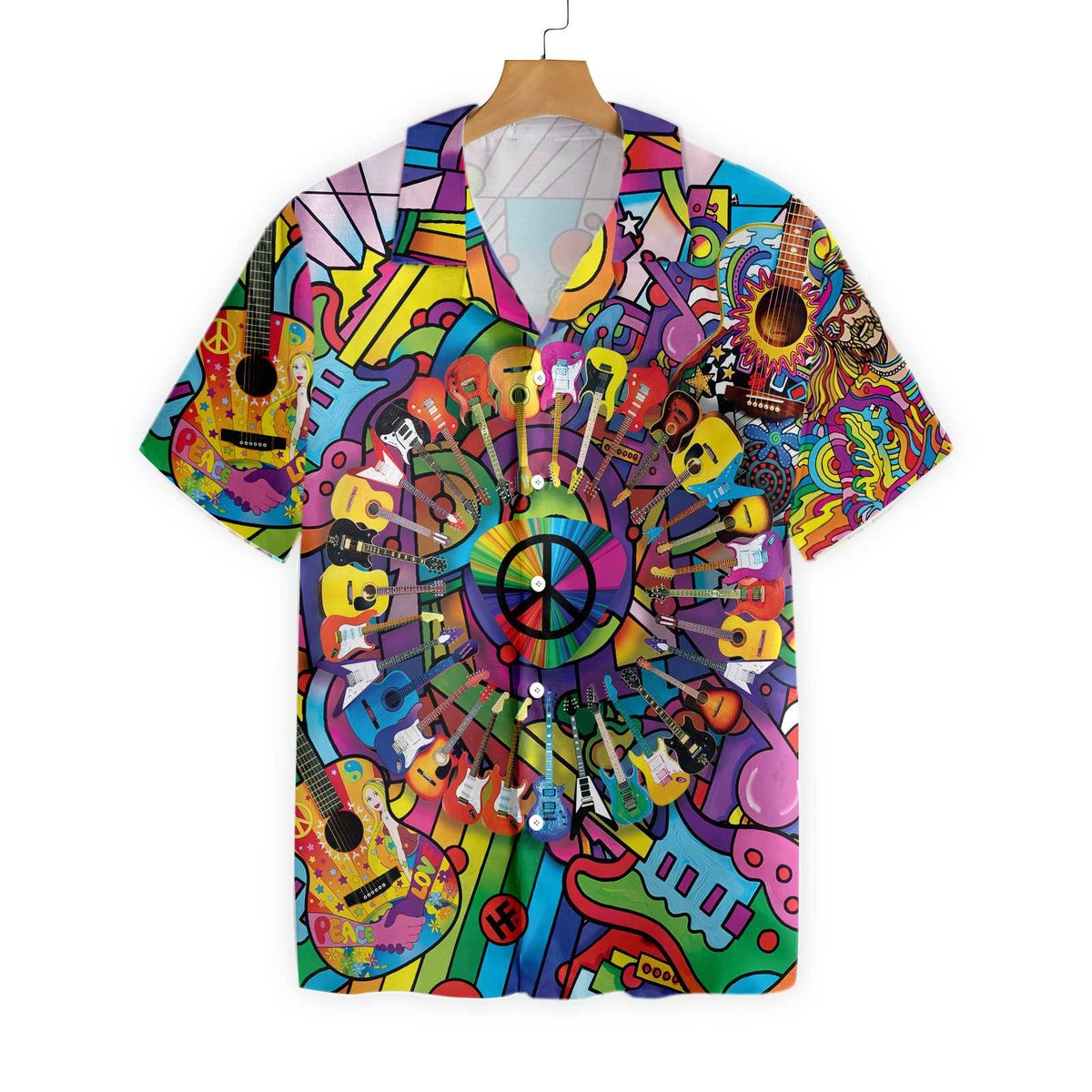 Hippie Guitars Hawaiian Shirt