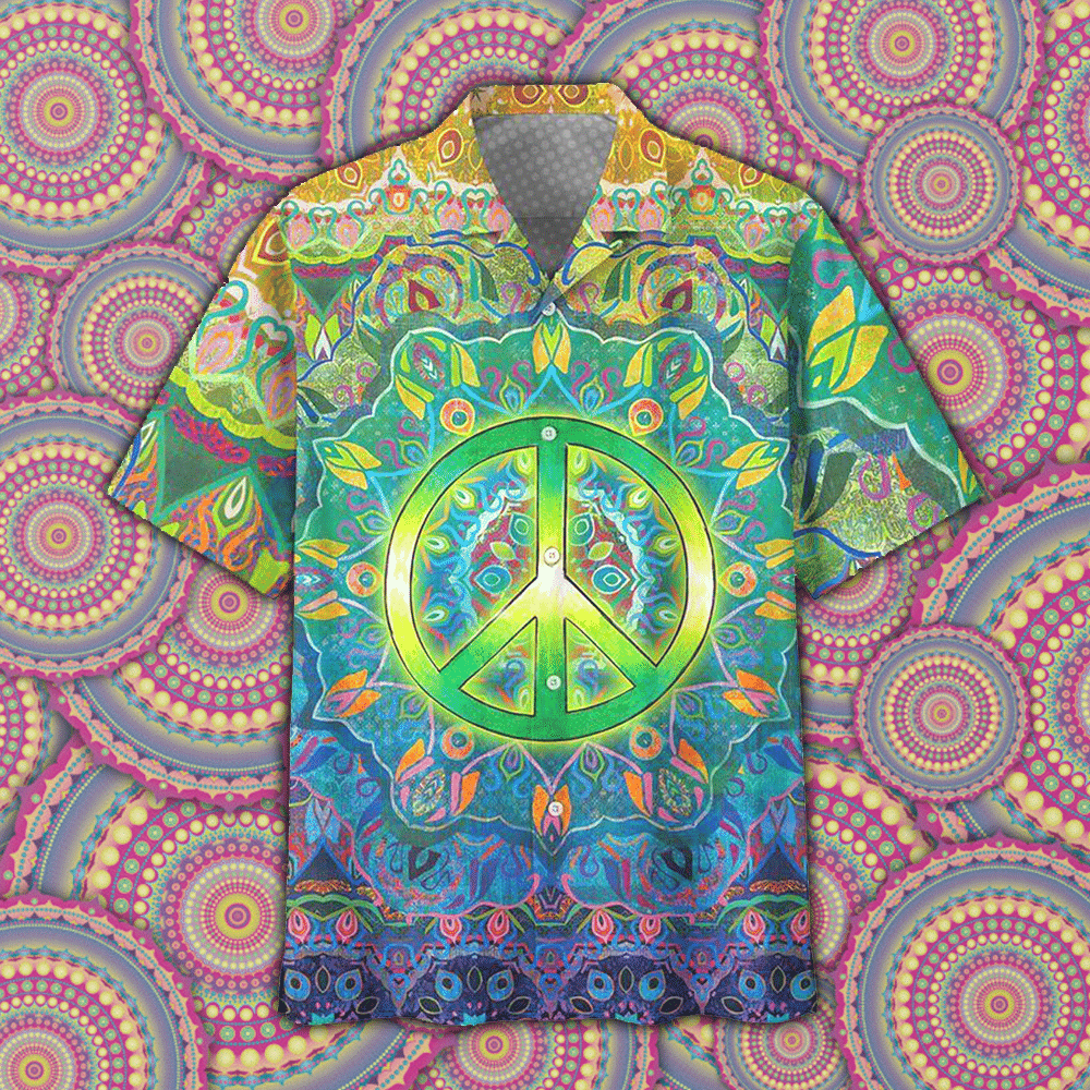 Hippie Hawaiian Peace Sign Shirt for Men and Women