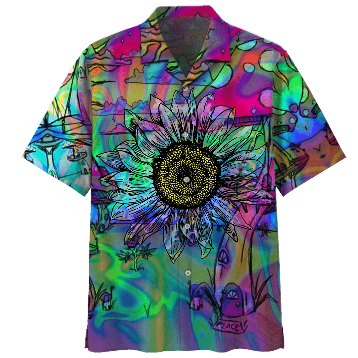 Hippie Hawaiian Shirt 7 For Men Women