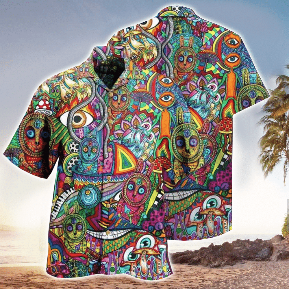 Hippie Hawaiian Shirt for Men and Women