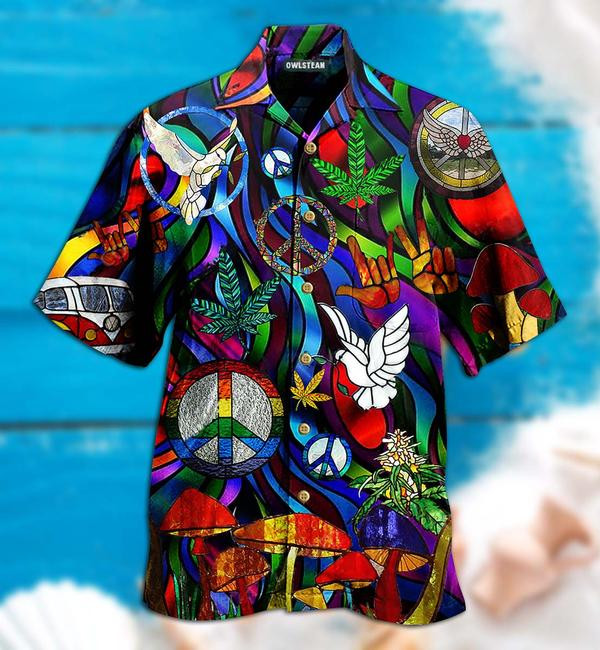 Hippie Is Peace Love Bird Limited - Hawaiian Shirt - Hawaiian Shirt For Men