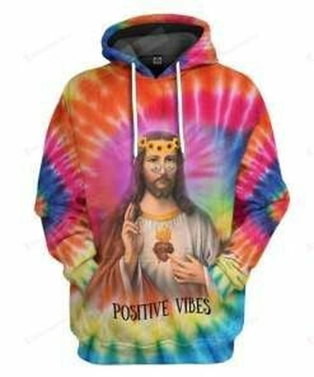 Hippie Jesus 3d All Over Print Hoodie