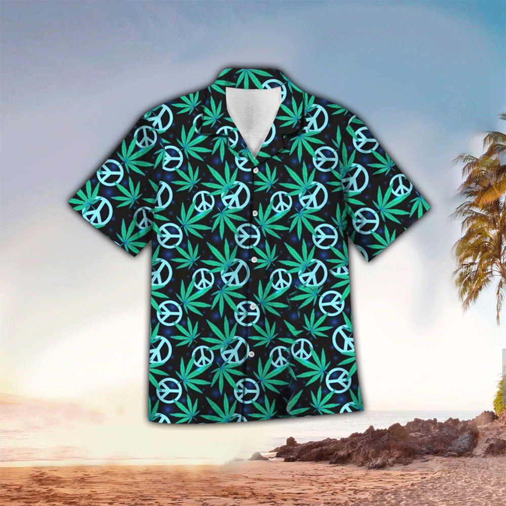 Hippie Leaves Hawaiian Shirt for Men and Women