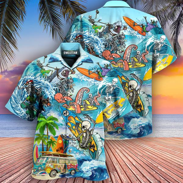 Hippie Live To Surf To Live Edition - Hawaiian Shirt - Hawaiian Shirt For Men, Hawaiian Shirt For Women, Aloha Shirt