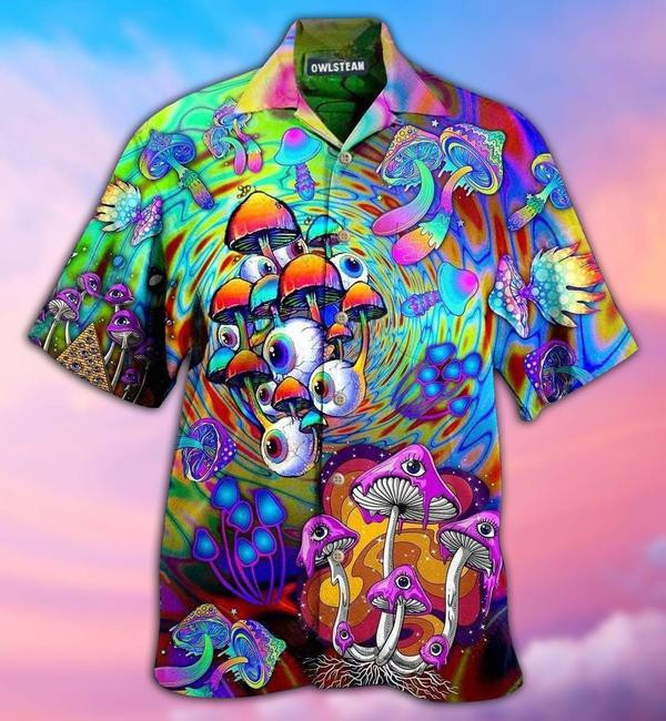 Hippie Mushroom Eyes Style Edition - Hawaiian Shirt Hawaiian Shirt For Men