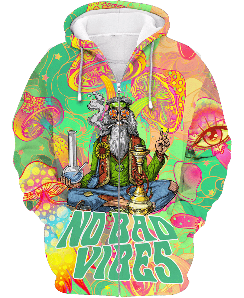 Hippie No Bad Vibes V2 Hippie Shirts Womens Hippie Shirts Men