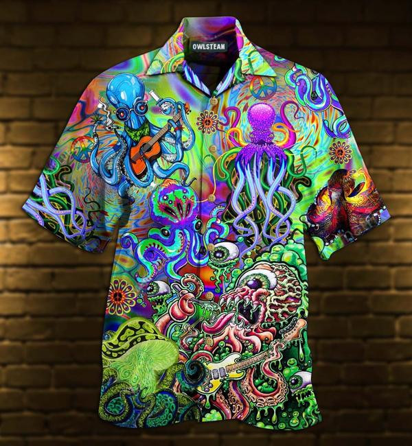 Hippie Octopus Love Music Limited - Hawaiian Shirt Hawaiian Shirt For Men