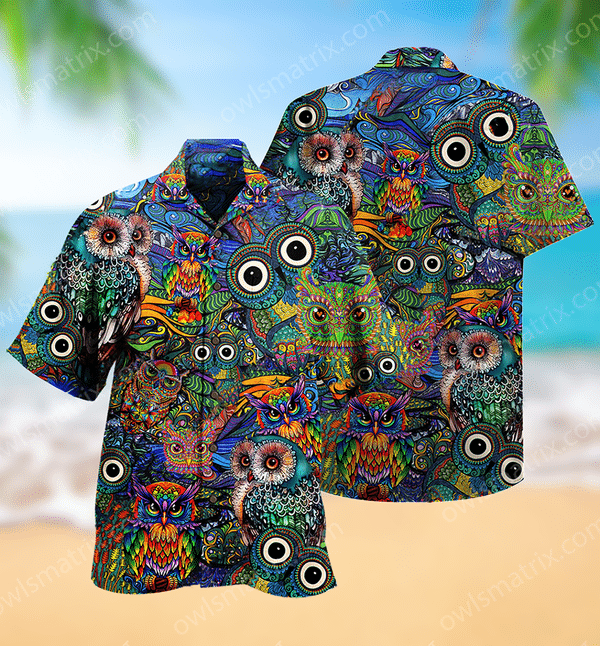 Hippie Owls Peace Life Color Limited - Hawaiian Shirt 3 Hawaiian Shirt For Men