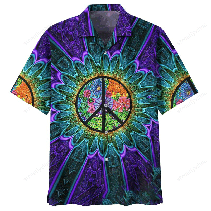 Hippie Peace Hawaiian Shirt Hawaiian Shirt For Men