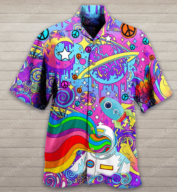 Hippie Planet Peace Life Color Limited - Hawaiian Shirt 28 - Hawaiian Shirt For Men, Hawaiian Shirt For Women, Aloha Shirt