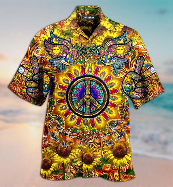 Hippie Sunflowers Love Sunshine Limited - Hawaiian Shirt Hawaiian Shirt For Men