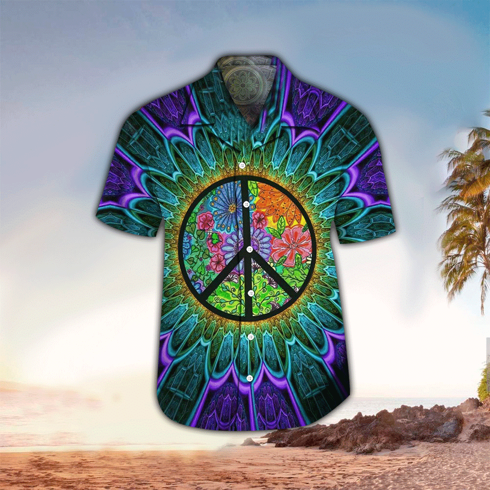 Hippie Tropical Hawaiian Shirt for Men and Women