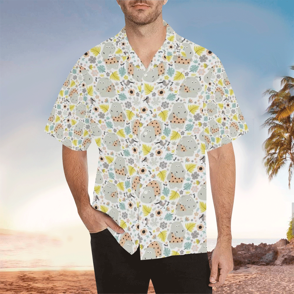 Hippo Aloha Hawaii Shirt Perfect Hawaiian Shirt For Hippo Lover Shirt for Men and Women