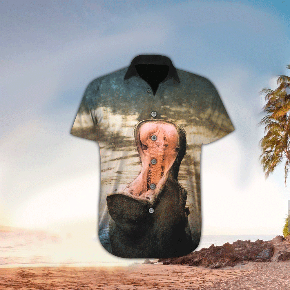 Hippo Aloha Shirt Hawaiian Shirt For Hippo Lovers Shirt for Men and Women