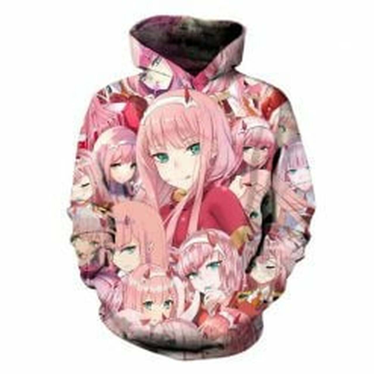 Hipster Anime Zero Two 3d All Over Print Hoodie