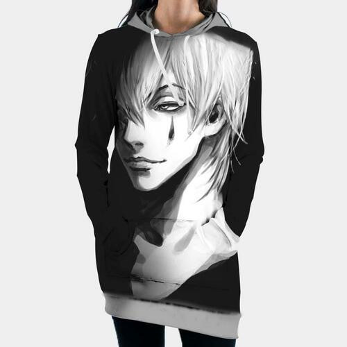 Hisoka In Darkness Hooded Dress Hunter X Hunter 3d Hoodie Dress Sweater Dress Sweatshirt Dress Hoodie