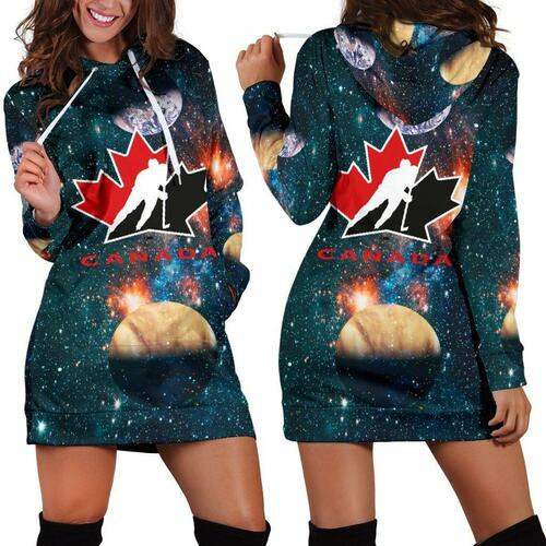 Hockey Canada Hoodie Dress Sweater Dress Sweatshirt Dress 3d All Over Print For Women Hoodie