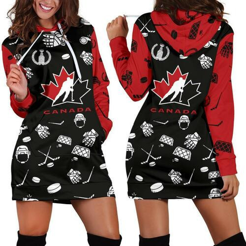 Hockey Canada Womens Hoodie Dress Sweater Dress Sweatshirt Dress 3d All Over Print For Women Hoodie