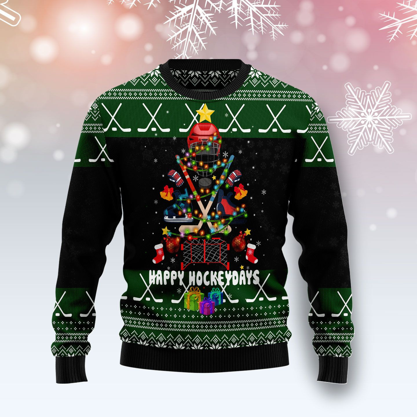 Hockey Christmas Ugly Christmas Sweater Ugly Sweater For Men Women