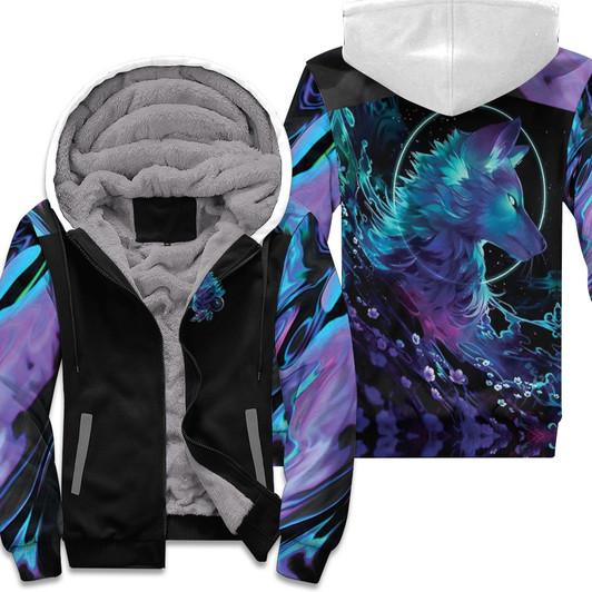 Holographic Wolf 3D Fleece Hoodie