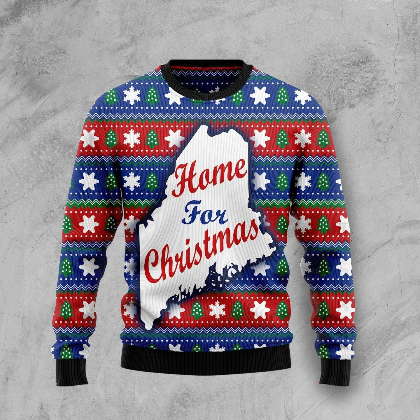 Home For Christmas Maine Ugly Christmas Sweater Ugly Sweater For Men Women