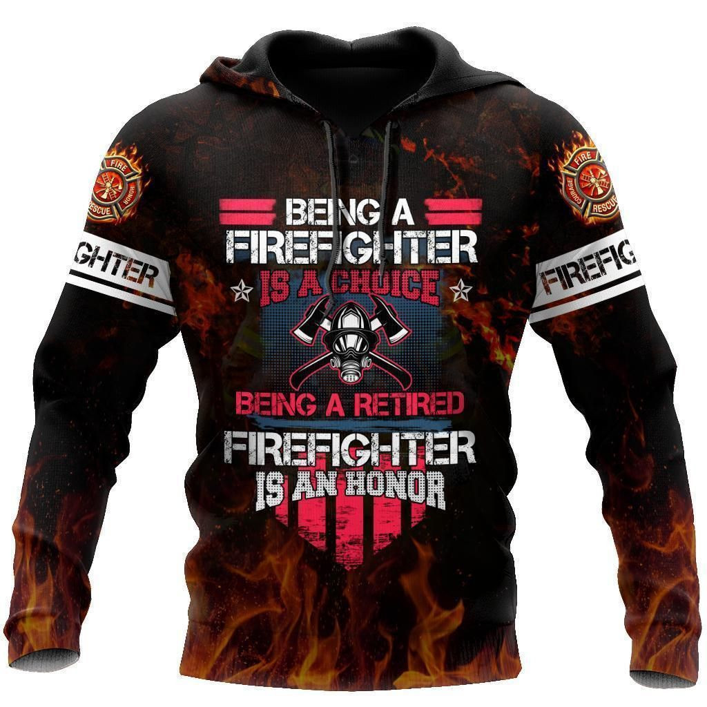 Honor To Be Firefighter 3D All Over Print | Hoodie | For Men & Women | Fu
