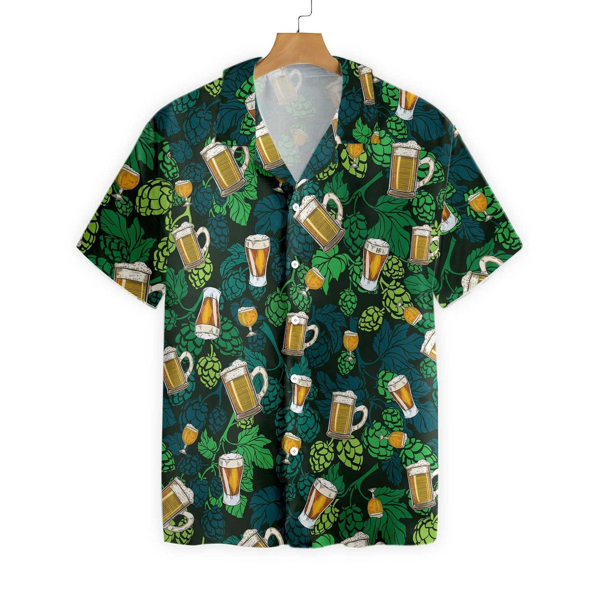 Hop Cones Beer Glass Hawaiian Shirt