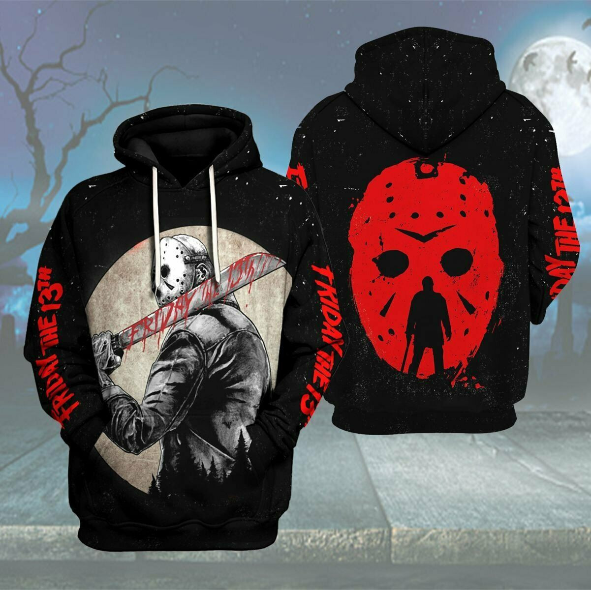 Horror Jason Voorhees Friday The 13th 3D Hoodie All Over Print Christmas Gift