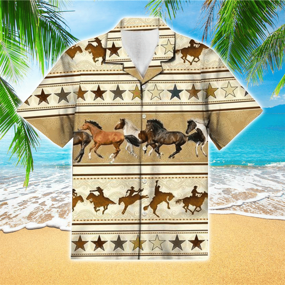 Horse Pattern Hawaiian Shirt for Men and Women