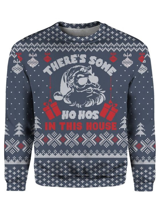 Hos In This House Christmas Sweater Navy Ugly Christmas Sweater Ugly Sweater For Men Women