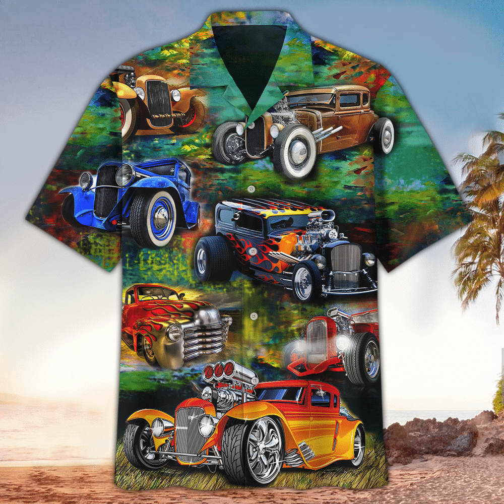 Hot Rod Aloha Shirt Hawaiian Shirt For Hot Rod Lovers Shirt For Men and Women