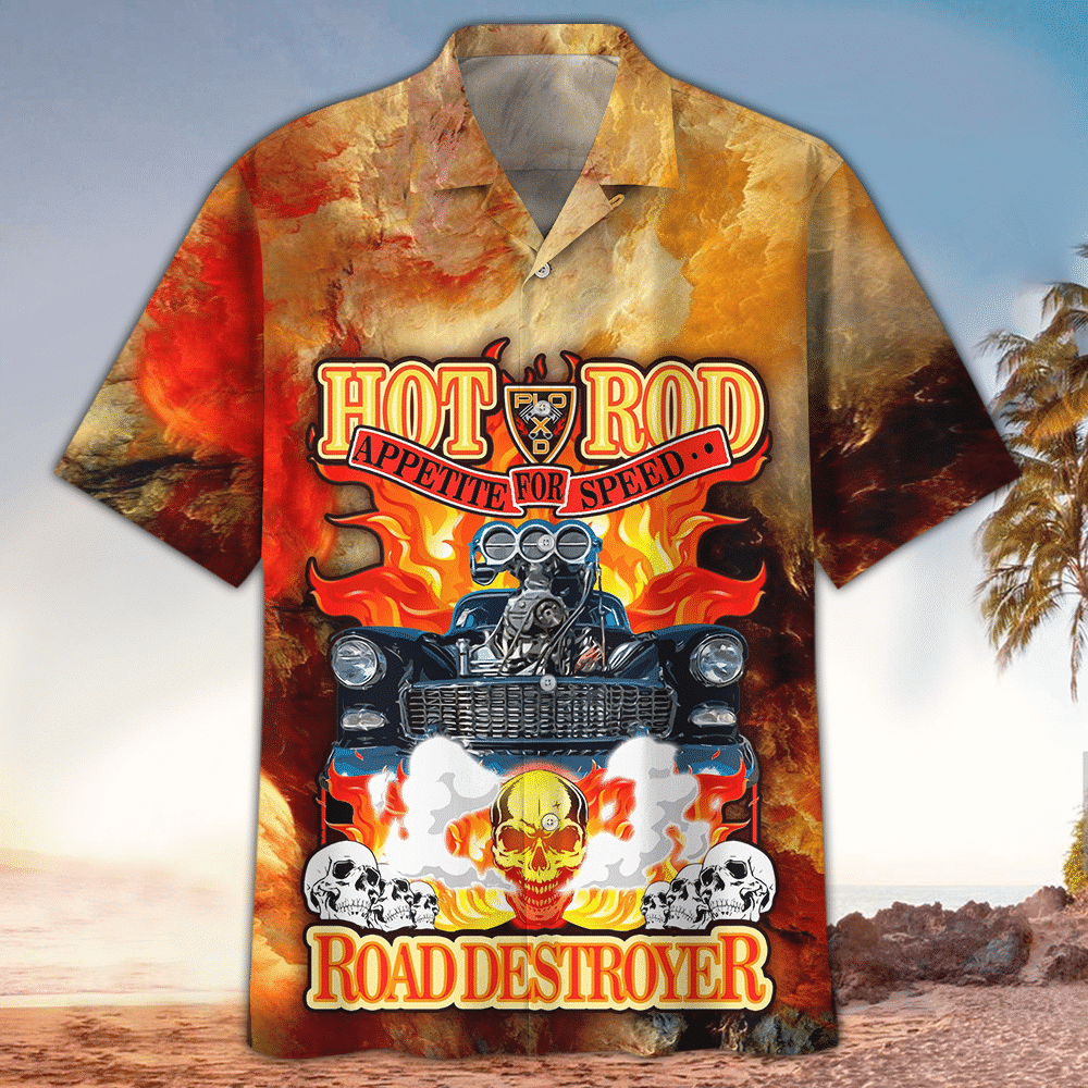 Hot Rod Aloha Shirt Perfect Hawaiian Shirt For Hot Rod Lover Summer Aloha Shirt